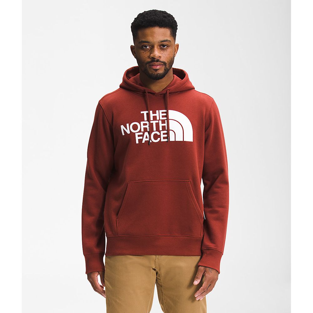 The North Face Hoodie Mens Australia - The North Face Half Dome Pullover Red (LZF-728054)